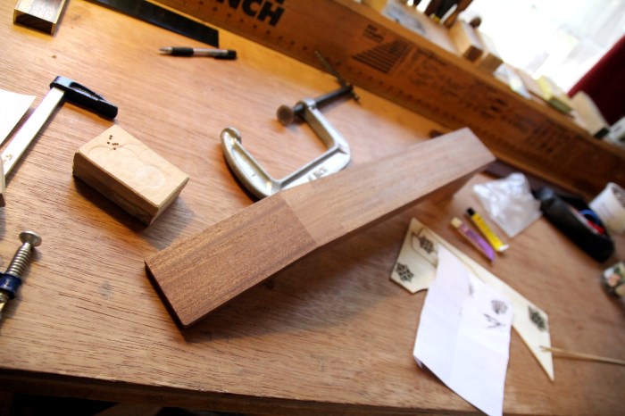Early preparation of the neck and headstock