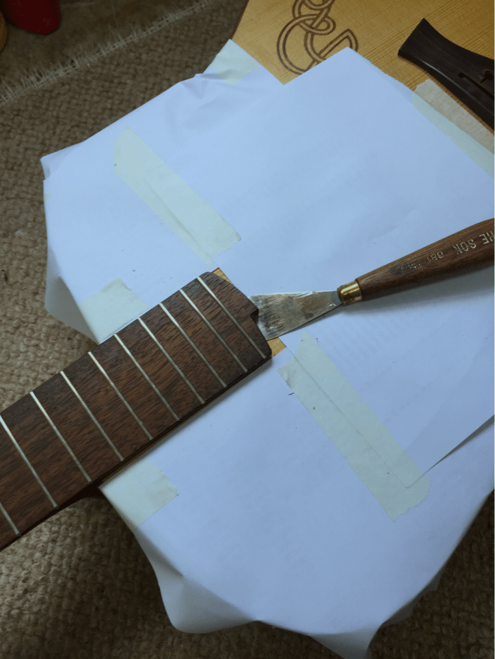 Loosen with palette knife